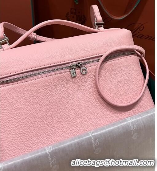 Pretty Style Loro Piana Extra Pocket Pouch L27 in Calfskin LP5441 Light Pink/Silver 2023