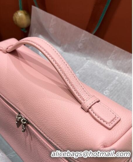 Pretty Style Loro Piana Extra Pocket Pouch L27 in Calfskin LP5441 Light Pink/Silver 2023