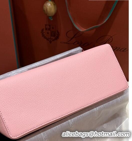 Pretty Style Loro Piana Extra Pocket Pouch L27 in Calfskin LP5441 Light Pink/Silver 2023