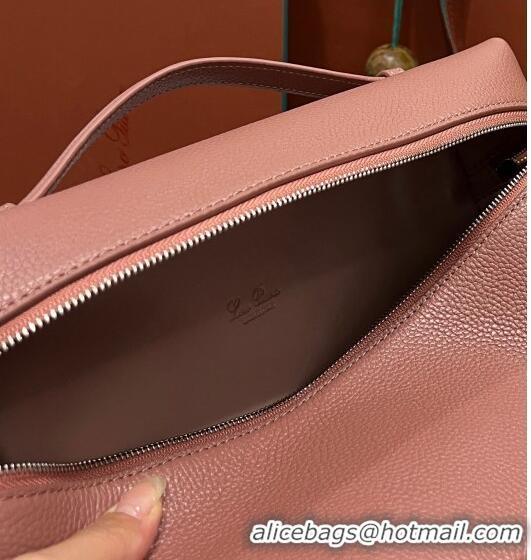 Good Product Loro Piana Extra Pocket Pouch L27 in Calfskin LP5441 Dusty Pink/Silver 2023