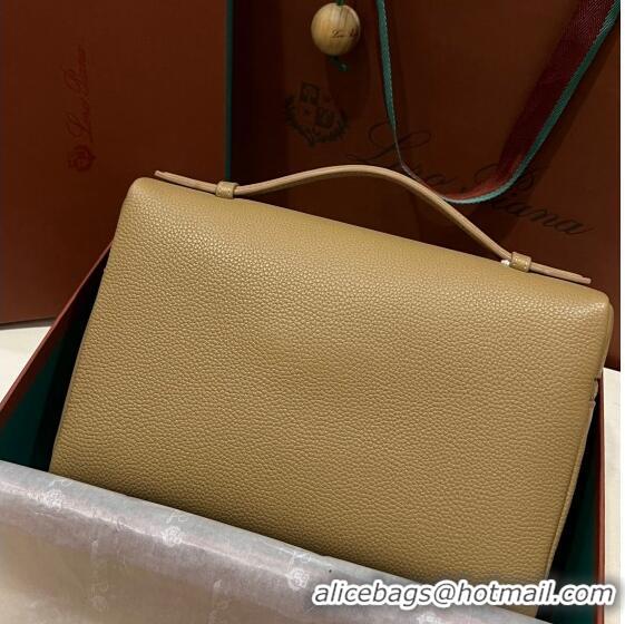 Low Cost Loro Piana Extra Pocket Pouch L27 in Calfskin LP5448 Apricot 2023