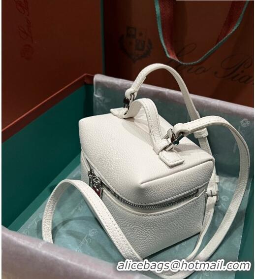 New Design Loro Piana Extra Pocket L11.5 Pouch in Calfskin with Rabbit Charm Optic LP5451 White 2023