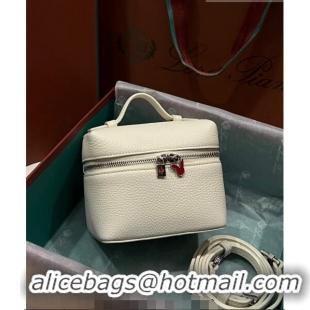 Promotional Loro Piana Extra Pocket L11.5 Pouch in Calfskin with Rabbit Charm LP5451 Cream White 2023