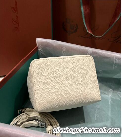 Promotional Loro Piana Extra Pocket L11.5 Pouch in Calfskin with Rabbit Charm LP5451 Cream White 2023