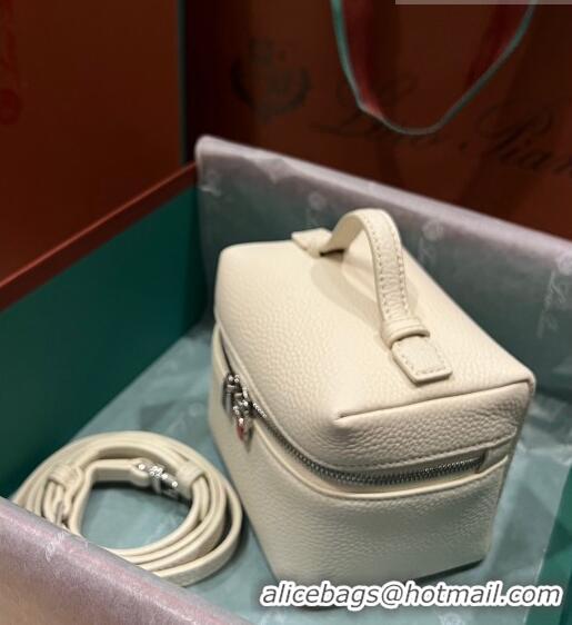 Promotional Loro Piana Extra Pocket L11.5 Pouch in Calfskin with Rabbit Charm LP5451 Cream White 2023