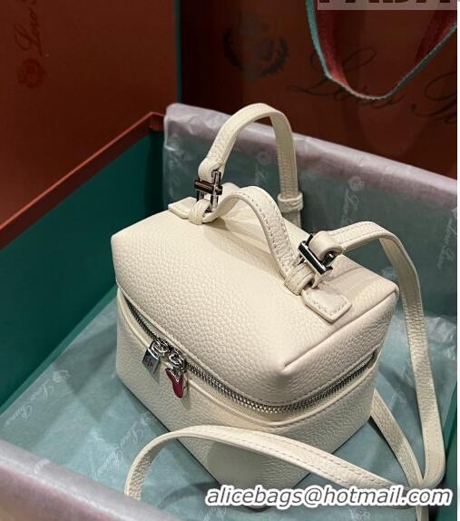 Promotional Loro Piana Extra Pocket L11.5 Pouch in Calfskin with Rabbit Charm LP5451 Cream White 2023