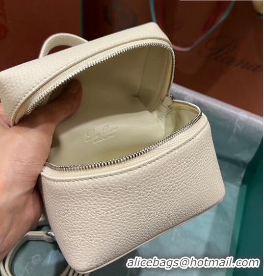 Promotional Loro Piana Extra Pocket L11.5 Pouch in Calfskin with Rabbit Charm LP5451 Cream White 2023