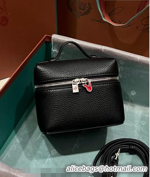 Top Quality Loro Piana Extra Pocket L11.5 Pouch in Calfskin with Rabbit Charm LP5451 Black 2023