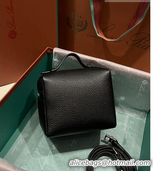 Top Quality Loro Piana Extra Pocket L11.5 Pouch in Calfskin with Rabbit Charm LP5451 Black 2023