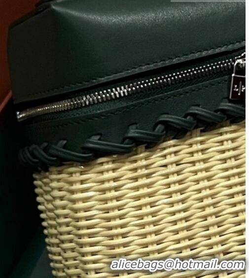 Most Popular Loro Piana Extra Pocket Pouch L19 in Wicker and Leather LP5452 Green 2023