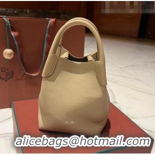 Promotional Loro Piana Micro Bale Bucket Bag in Grained Calfskin LP5454 Apricot 2023