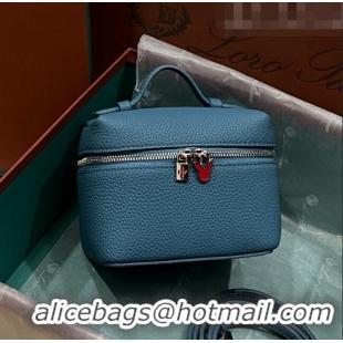 Good Product Loro Piana Extra Pocket L11.5 Pouch in Calfskin with Rabbit Charm LP5455 Blue 2023