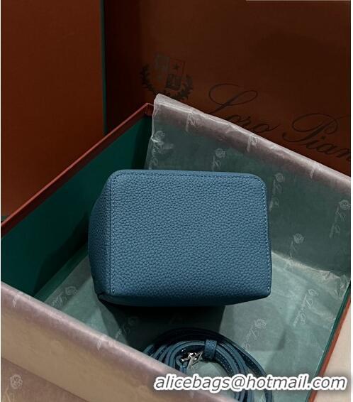 Good Product Loro Piana Extra Pocket L11.5 Pouch in Calfskin with Rabbit Charm LP5455 Blue 2023