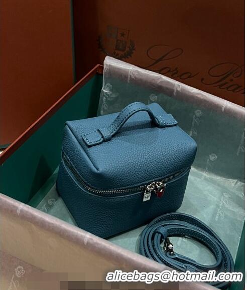 Good Product Loro Piana Extra Pocket L11.5 Pouch in Calfskin with Rabbit Charm LP5455 Blue 2023