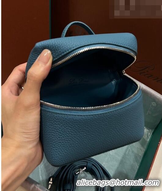 Good Product Loro Piana Extra Pocket L11.5 Pouch in Calfskin with Rabbit Charm LP5455 Blue 2023