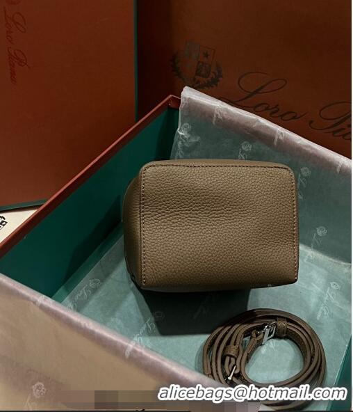 Custom Loro Piana Extra Pocket L11.5 Pouch in Calfskin with Rabbit Charm LP5455 Khaki Green 2023