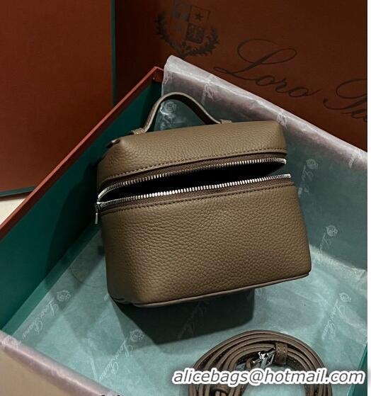 Custom Loro Piana Extra Pocket L11.5 Pouch in Calfskin with Rabbit Charm LP5455 Khaki Green 2023