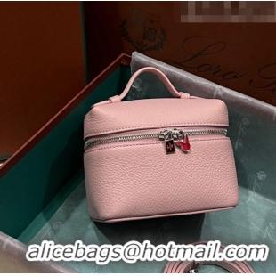 Top Quality Loro Piana Extra Pocket L11.5 Pouch in Calfskin with Rabbit Charm LP5455 Light Pink 2023