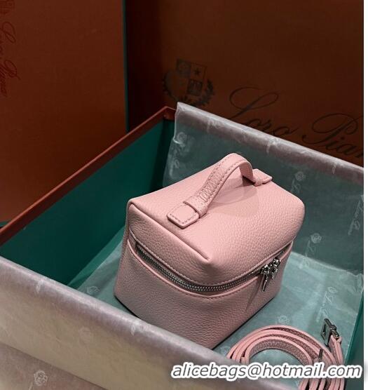 Top Quality Loro Piana Extra Pocket L11.5 Pouch in Calfskin with Rabbit Charm LP5455 Light Pink 2023