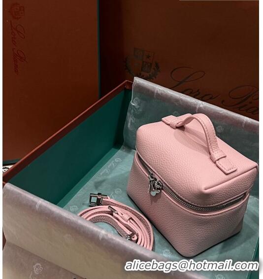 Top Quality Loro Piana Extra Pocket L11.5 Pouch in Calfskin with Rabbit Charm LP5455 Light Pink 2023