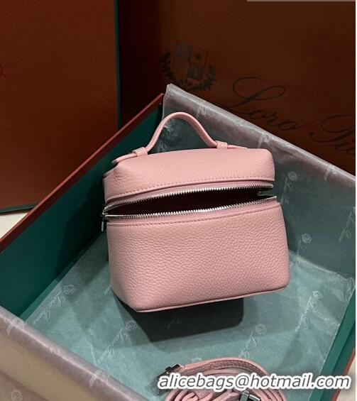 Top Quality Loro Piana Extra Pocket L11.5 Pouch in Calfskin with Rabbit Charm LP5455 Light Pink 2023