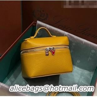 Inexpensive Loro Piana Extra Pocket L11.5 Pouch in Calfskin with Rabbit Charm LP5455 Yellow 2023