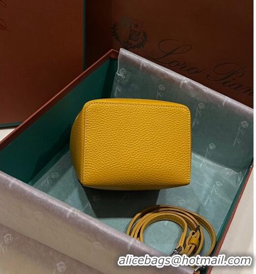 Inexpensive Loro Piana Extra Pocket L11.5 Pouch in Calfskin with Rabbit Charm LP5455 Yellow 2023