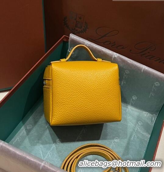 Inexpensive Loro Piana Extra Pocket L11.5 Pouch in Calfskin with Rabbit Charm LP5455 Yellow 2023