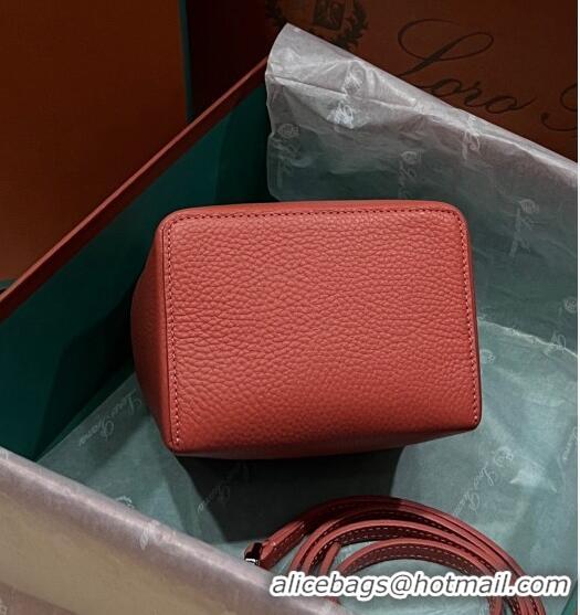 Modern Cheap Loro Piana Extra Pocket L11.5 Pouch in Calfskin with Rabbit Charm LP5455 Brick Red 2023