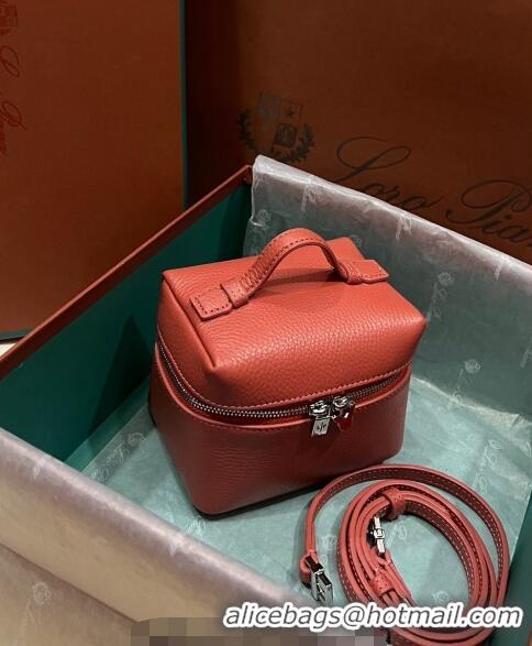 Modern Cheap Loro Piana Extra Pocket L11.5 Pouch in Calfskin with Rabbit Charm LP5455 Brick Red 2023