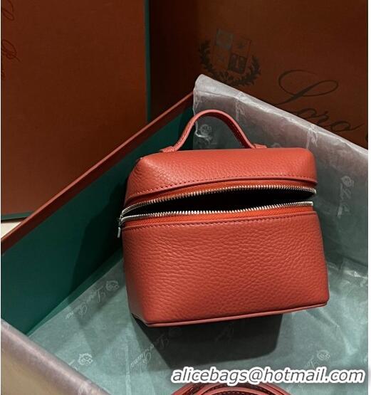 Modern Cheap Loro Piana Extra Pocket L11.5 Pouch in Calfskin with Rabbit Charm LP5455 Brick Red 2023