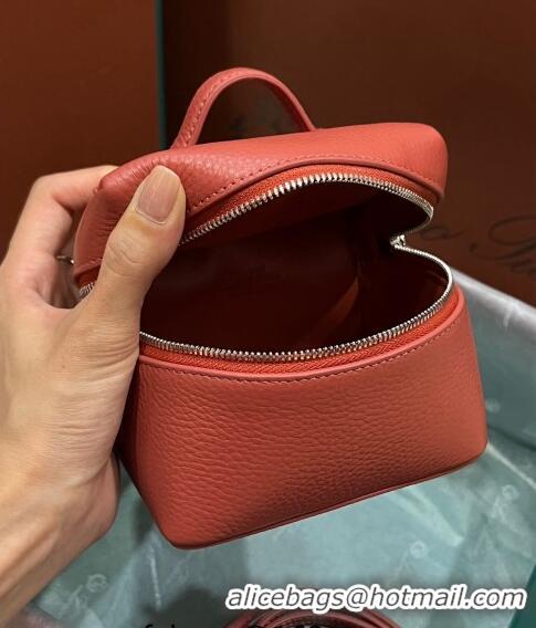 Modern Cheap Loro Piana Extra Pocket L11.5 Pouch in Calfskin with Rabbit Charm LP5455 Brick Red 2023