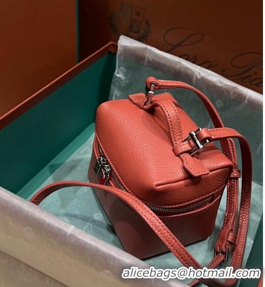 Modern Cheap Loro Piana Extra Pocket L11.5 Pouch in Calfskin with Rabbit Charm LP5455 Brick Red 2023