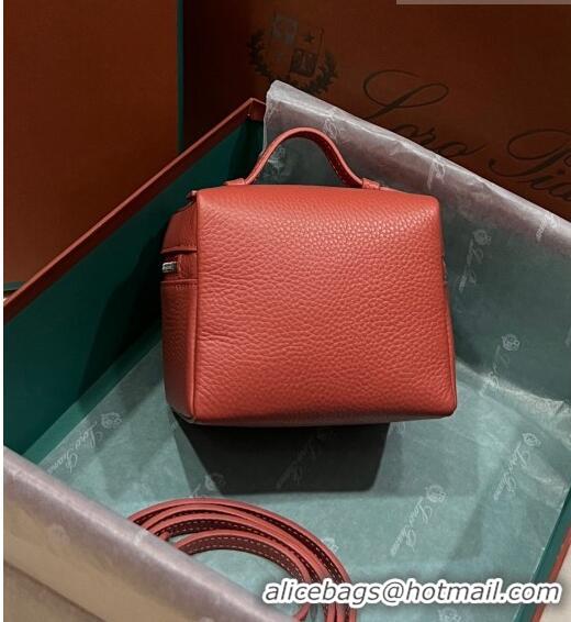 Modern Cheap Loro Piana Extra Pocket L11.5 Pouch in Calfskin with Rabbit Charm LP5455 Brick Red 2023