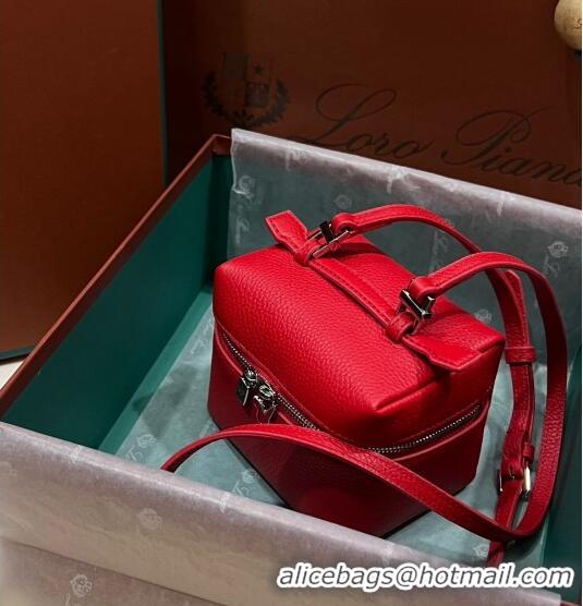 Famous Brand Loro Piana Extra Pocket L11.5 Pouch in Calfskin with Rabbit Charm LP5455 Red 2 2023