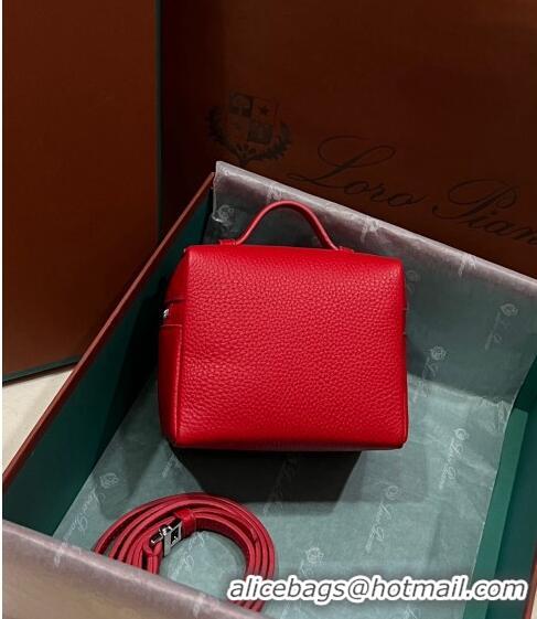 Famous Brand Loro Piana Extra Pocket L11.5 Pouch in Calfskin with Rabbit Charm LP5455 Red 2 2023