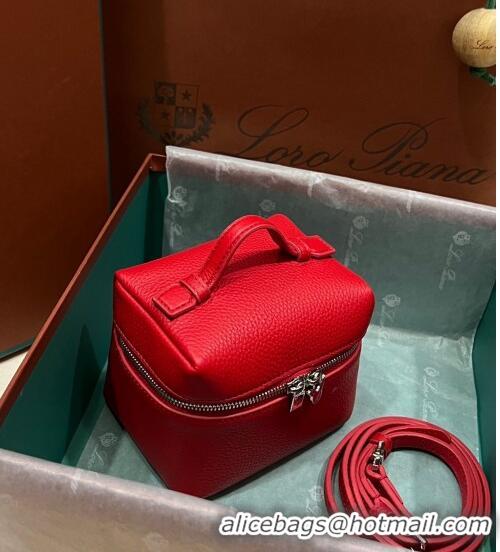 Famous Brand Loro Piana Extra Pocket L11.5 Pouch in Calfskin with Rabbit Charm LP5455 Red 2 2023