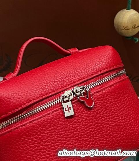 Famous Brand Loro Piana Extra Pocket L11.5 Pouch in Calfskin with Rabbit Charm LP5455 Red 2 2023