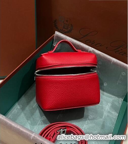 Famous Brand Loro Piana Extra Pocket L11.5 Pouch in Calfskin with Rabbit Charm LP5455 Red 2 2023