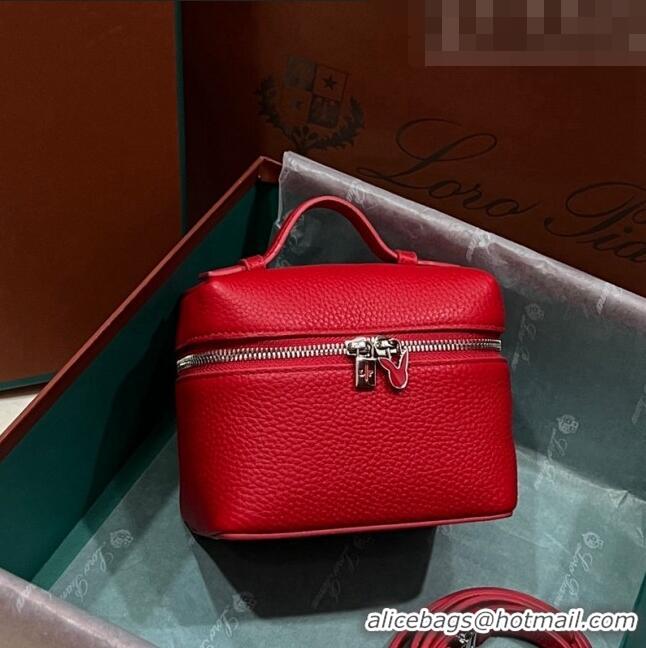 Famous Brand Loro Piana Extra Pocket L11.5 Pouch in Calfskin with Rabbit Charm LP5455 Red 2 2023