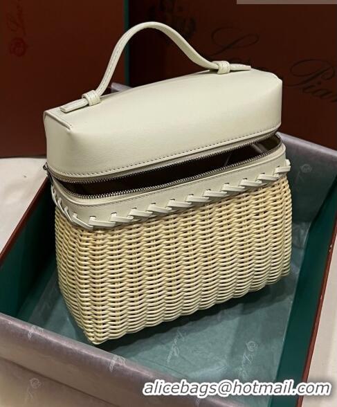 Buy Cheap Loro Piana Extra Pocket Pouch L19 in Wicker and Leather LP5456 White 2023