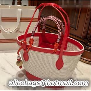 Trendy Design Loro Piana Eolian Small Braided Tote Bag LP5458 Red/Beige 2023