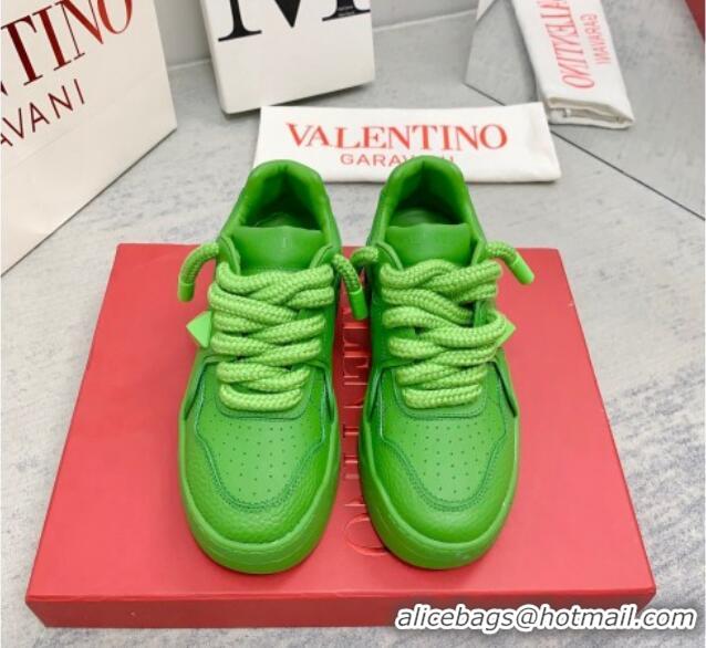 Good Product Valentino ONE STUD XL Sneakers in Nappa Leather Green 0804118