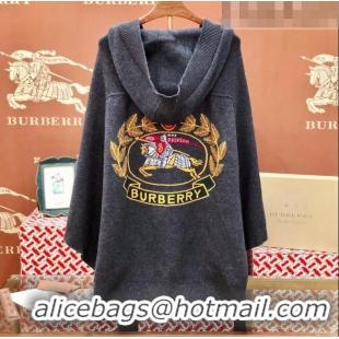 Discount Burberry Cashmere Cape 120x150cm 0822 Dark Grey 2023