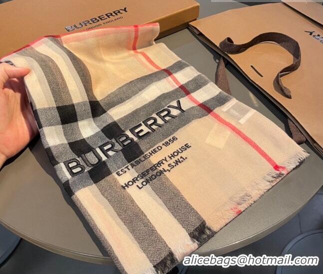 Big Discount Burberry Cashmere Scarf 110x200cm BU0822 2023