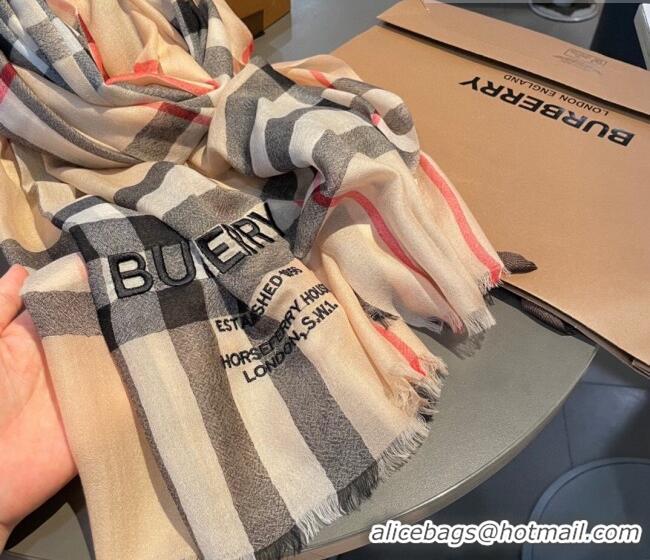 Big Discount Burberry Cashmere Scarf 110x200cm BU0822 2023