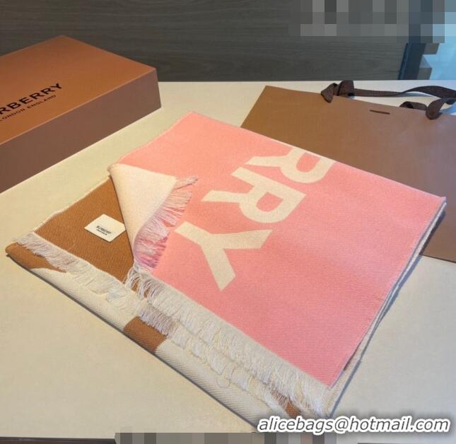 Shop Best Burberry Long Scarf 33x188cm BR082201 Light Pink 2023