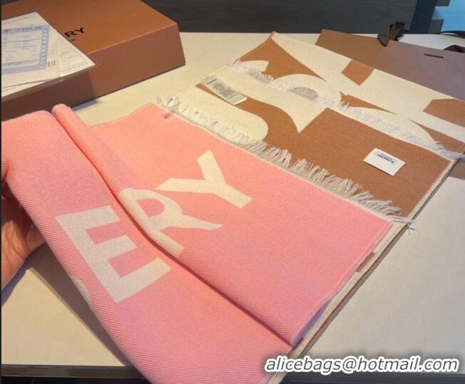 Shop Best Burberry Long Scarf 33x188cm BR082201 Light Pink 2023