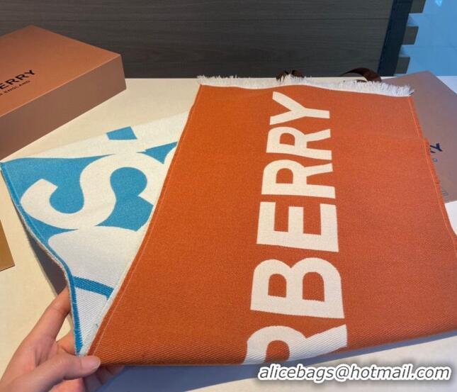 Good Quality Burberry Long Scarf 33x188cm BR082201 Orange 2023