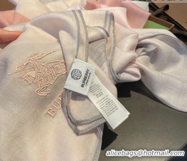 Unique Grade Burberry Cashmere Long Scarf 90x200cm BR082202 Light Pink 2023